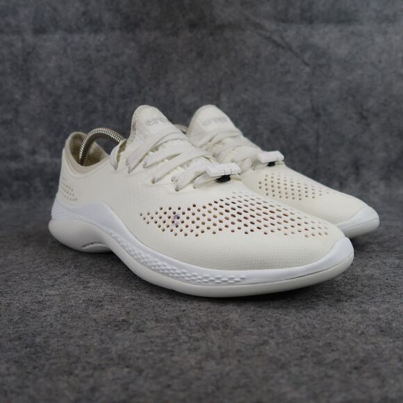 Crocs Shoes Womens 9 Sneakers LiteRide 360 Pacer Perforated Rubber Slip On White - Picture 1 of 15